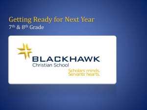 7_8_Orientation - Blackhawk Christian School
