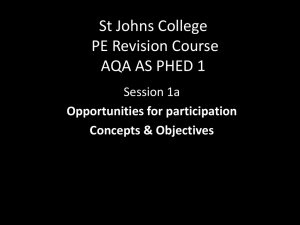 Antrim PE Revision Course AQA AS PED 1 - The Parker E