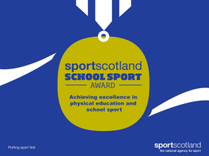 sportscotland School Sport Award PowerPoint presentation.