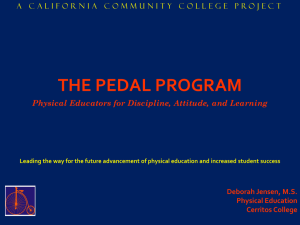 PEDAL Program - California Community College Physical Educators