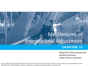 Chapter 13 Mechanisms of International Adjustment