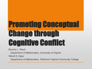 Promoting Conceptual Change through Cognitive Conflict