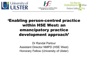 Enabling person-centred practice within HSE West