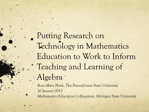Putting Research on Technology in Mathematics Education to Work