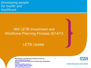 Item 8: 2014 Workforce and Investment Plans
