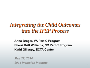 PowerPoint - 2015 Early Childhood Inclusion Institute