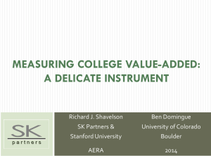Measuring College Value-Added: A Delicate Instrument