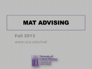 MAT Advising Fall 2013