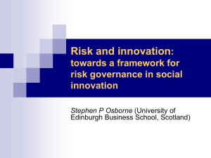 Risk and social innovation