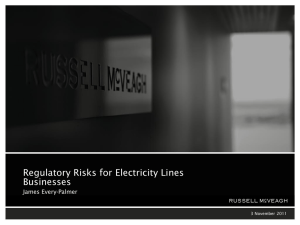 Regulatory Risks for Electricity Lines Businesses