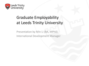 Graduate Employability at Leeds Trinity University