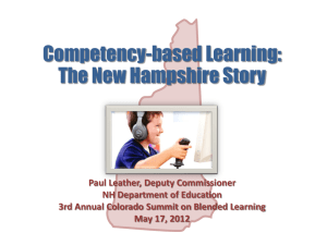 Competency-based Learning:The New Hampshire Story