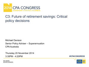 C3: Future of retirement savings