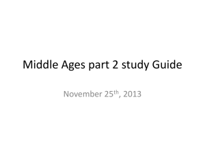 Middle Ages part 2 study Guide