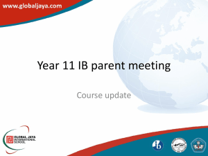 Year 11 IB parent meet 2012