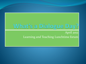 What*s a Dialogue Day - York St John University