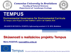 Environmental Governance for Environmental Curricula