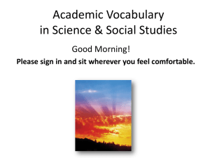 July 18th Academic Vocabulary Full Day