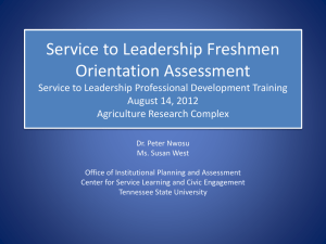 STL Assessment Processes - Tennessee State University