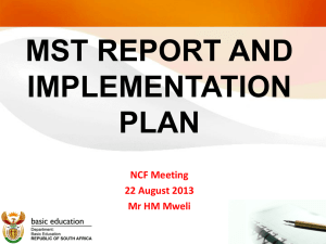 MST Presentation – NCF