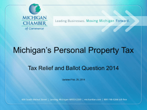 August 2014 Ballot Question - Michigan Chamber of Commerce