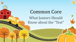 Common Core Power Point for Juniors 2014-2015