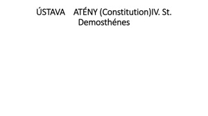 ÚSTAVA ATÉNY (Constitution)IV. St. Demosthénes