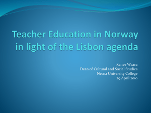 Teacher Education in Norway in light of the Lisbon