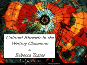 Cultural Rhetoric in the Writing Classroom