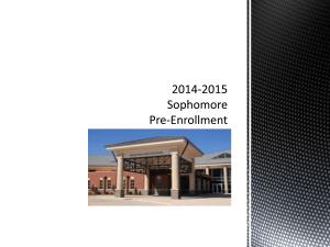 2012-2013 Sophomore Enrollment