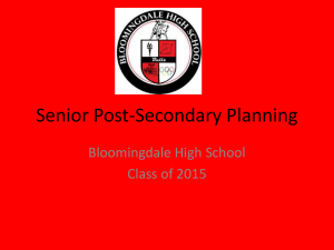 Senior Post-Secondary Planning