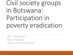 Civil society groups in Botswana: Factors facilitating - FES