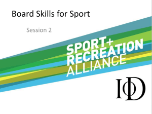 Implications - Sport and Recreation Alliance