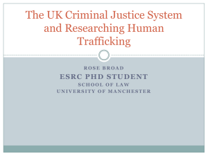 Human Trafficking and the UK Criminal Justice System