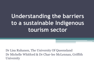 Understanding the barriers to a sustainable Indigenous