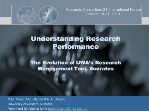 Understanding Research Performance