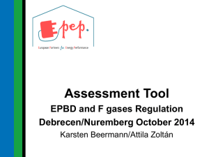 ASSESSMENT TOOL EPBD and F gases