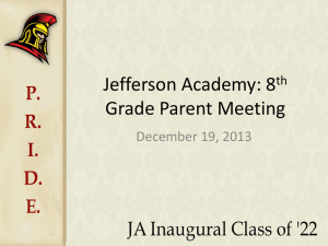Jefferson Academy: 8th Grade CM