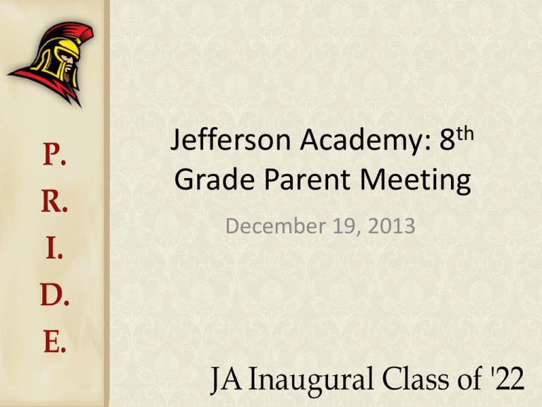 Jefferson Academy 8th Grade CM