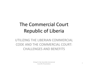 the commercial court republic of liberia