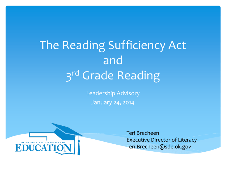 Reading Sufficiency Act Watonga Public Schools