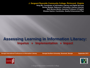 Assessing Learning in Information Literacy: - Library