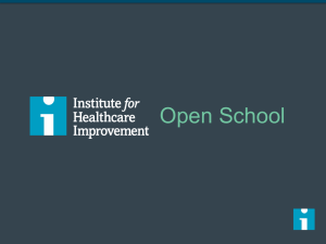 IHI Open School Courses - Institute for Healthcare Improvement