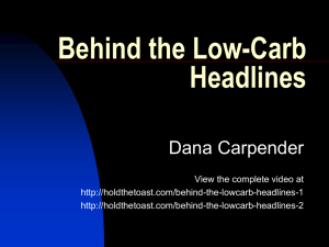 Behind the Low-Carb Headlines - Low