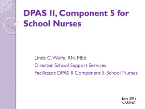 DPAS II, Component 5 for School Nurses