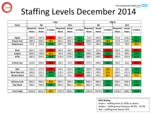 Staffing Levels December 2014 - Hinchingbrooke Health Care NHS
