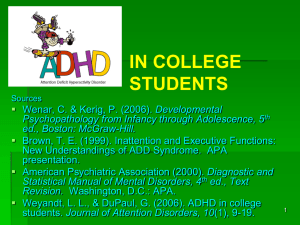 HYPERACTIVITY DISORDER (ADHD)