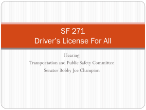 SF 271 Driver`s License Modification