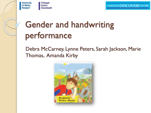 The relationship between gender and handwriting performance