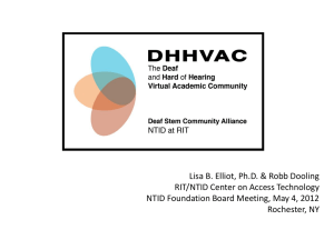 NTID Foundation CAT presentation DHHVAC